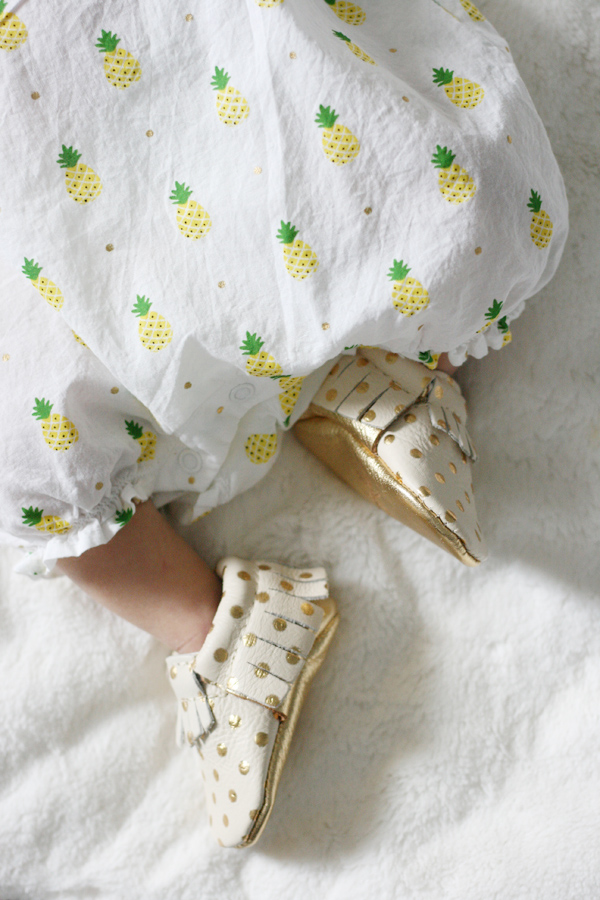 freshly picked moccasins gold polkadot review