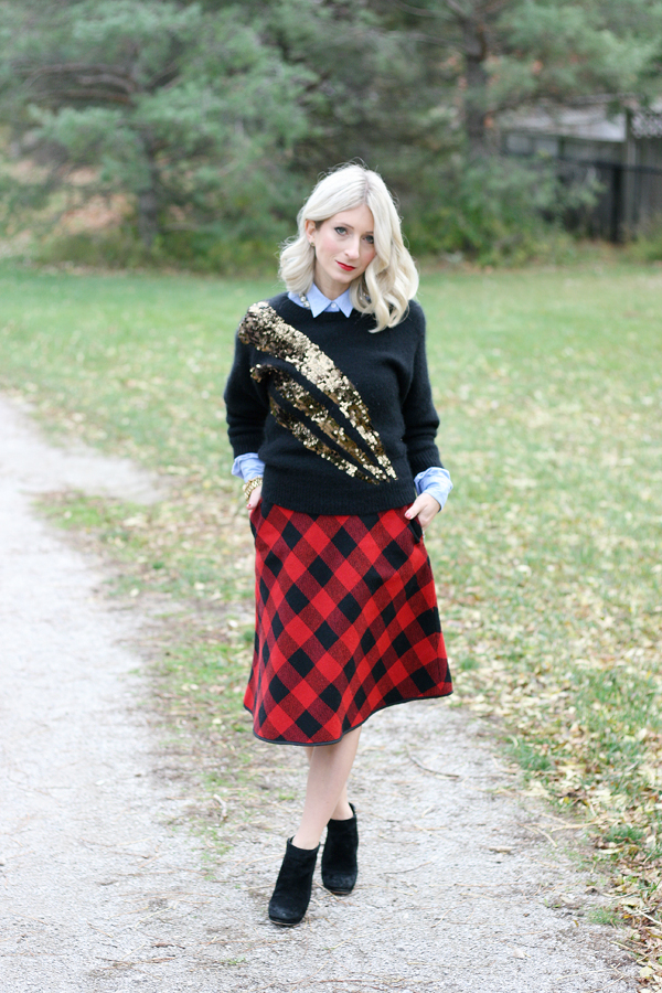 fall buffalo plaid look