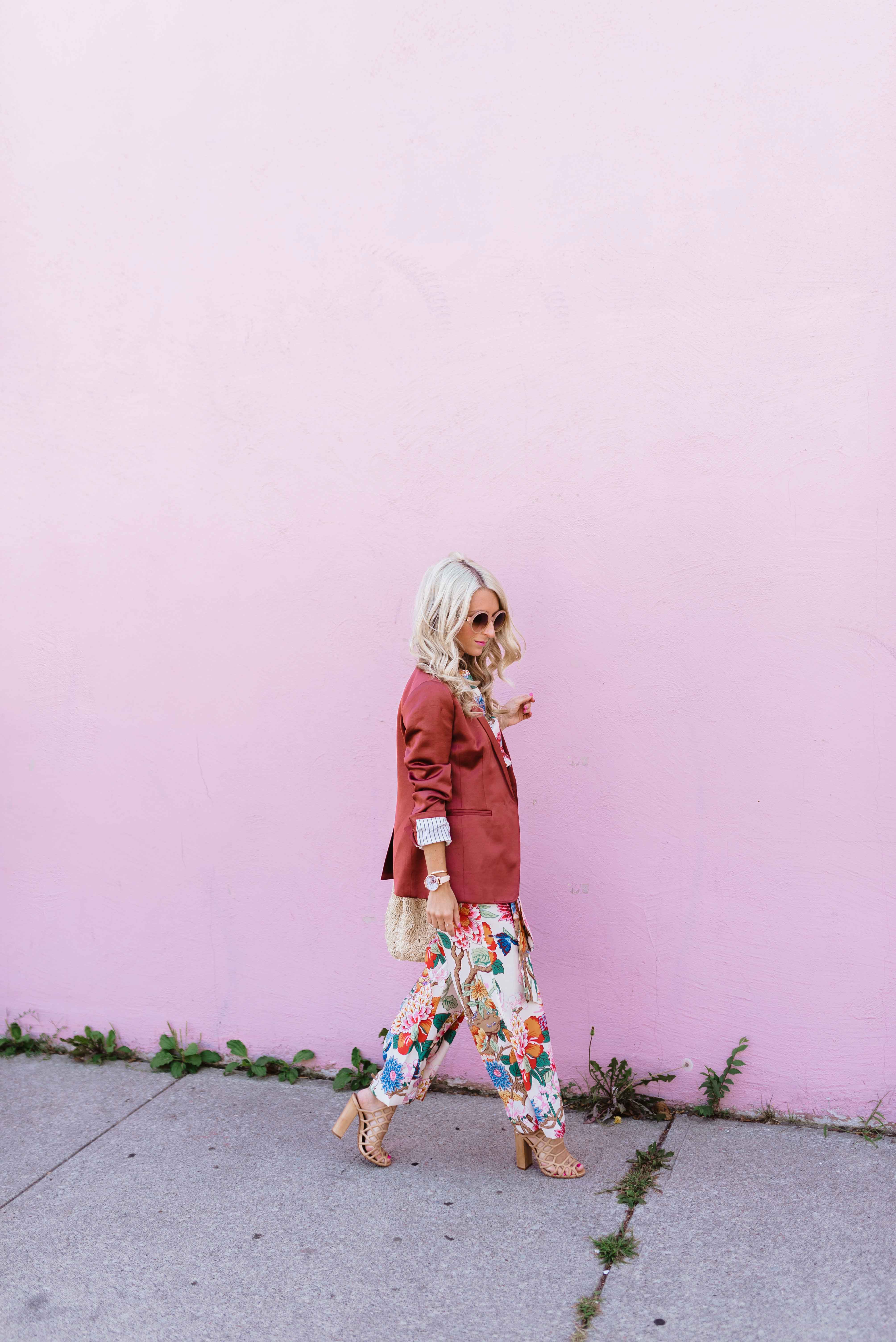 fall floral jumpsuit