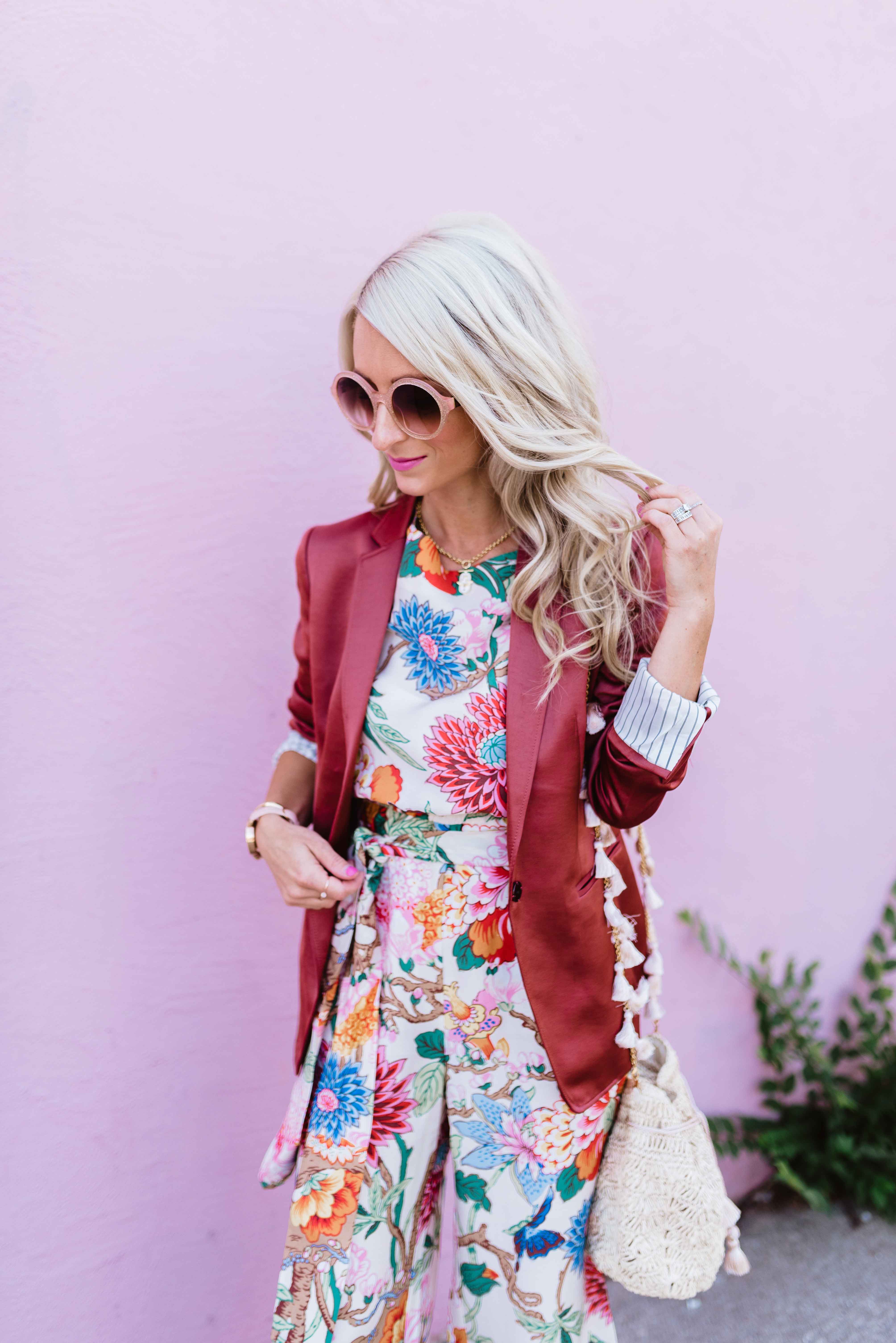 fall floral jumpsuit