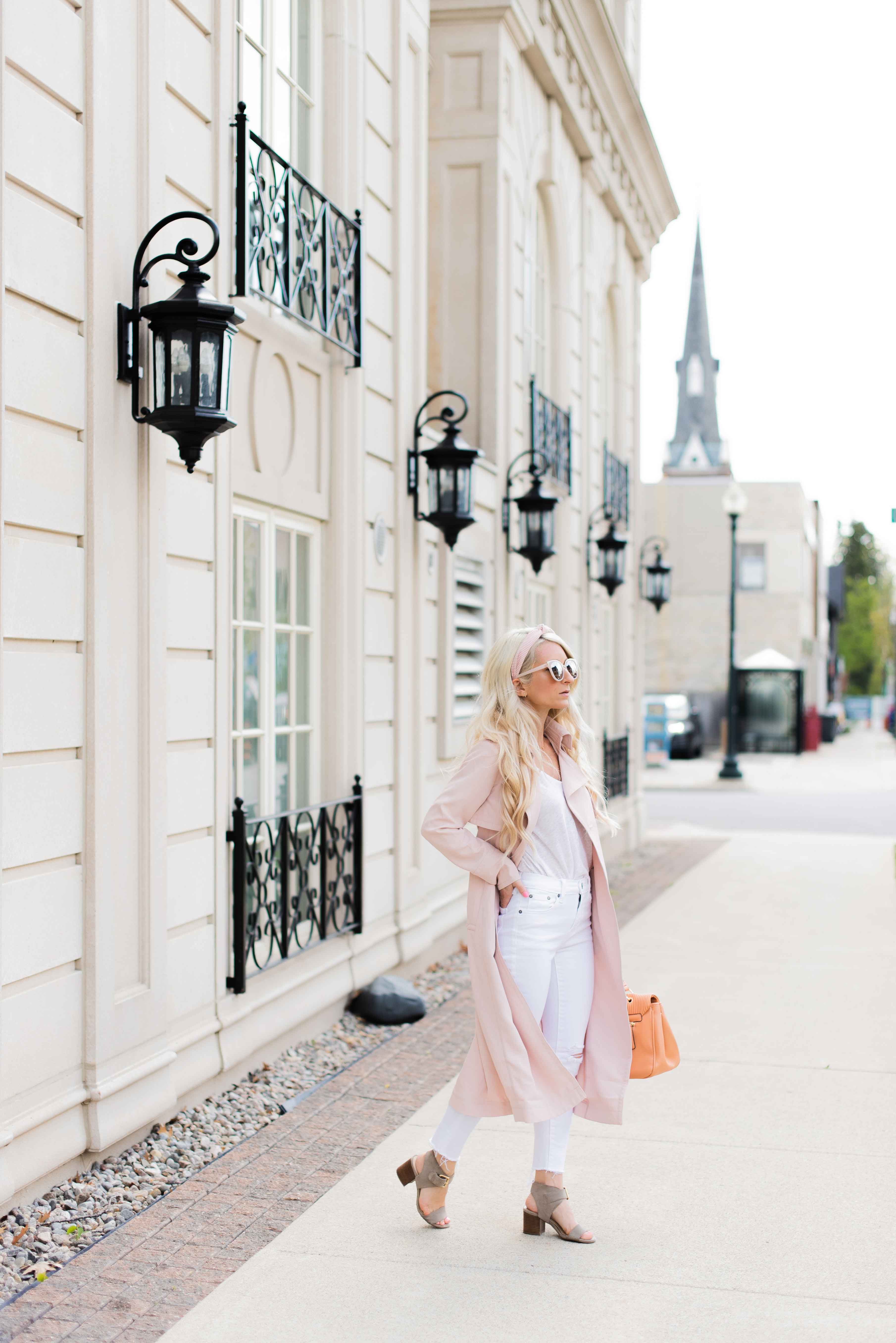 pink trench